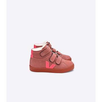 Veja ESPLAR MID FURED SUEDE Schoenen Kinderen Rood | NL 763RVD